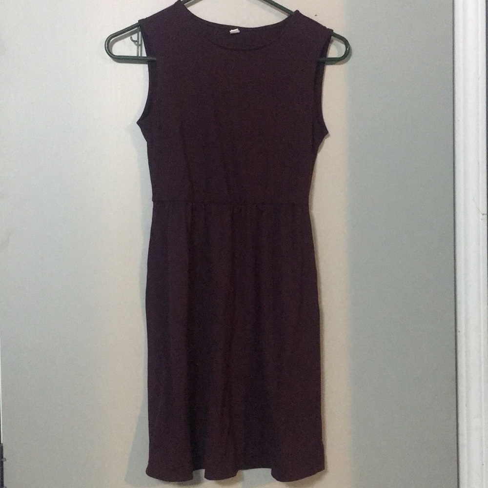 Burgundy Uniqlo dress
